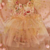 Front of a of a floral event dress for children perfect for special occasions such as wedding, birthdays or family photos.